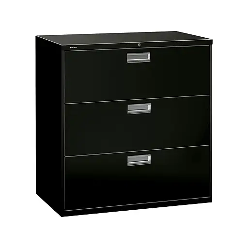 Money Back Guarantee HON Brigade 600 Series 3-Drawer Lateral File Cabinet, Locking, Letter/Legal, Black, 42\\