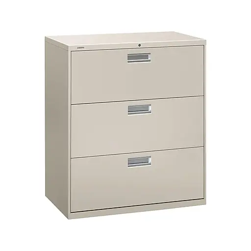 Same Day Shipping HON Brigade 600 Series 3-Drawer Lateral File Cabinet, Locking, Letter/Legal, Gray, 36\\