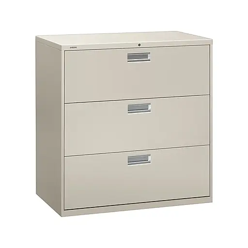 Same Day Shipping HON Brigade 600 Series 3-Drawer Lateral File Cabinet, Locking, Letter/Legal, Gray, 42\\