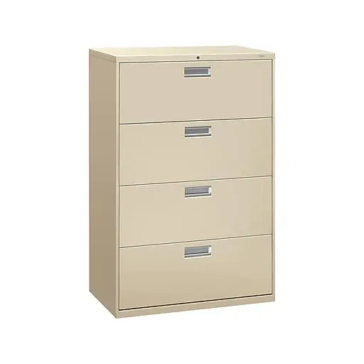 Free Returns HON Brigade 600 Series 4-Drawer Lateral File Cabinet, Locking, Letter/Legal, Putty/Beige, 36\\