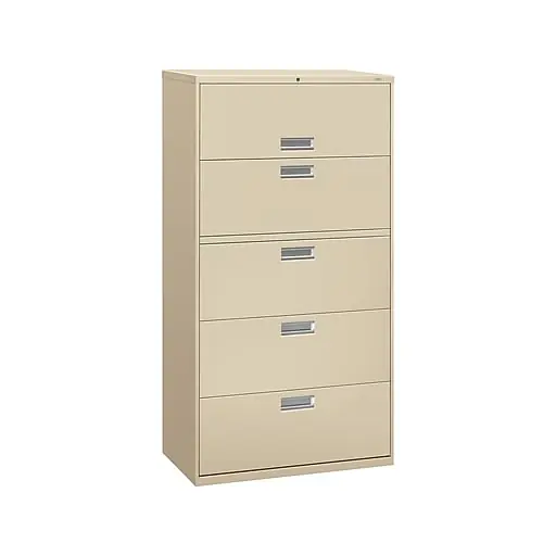 Don’t Miss Out HON Brigade 600 Series 5-Drawer Lateral File Cabinet, Locking, Letter/Legal, Putty/Beige, 36\\