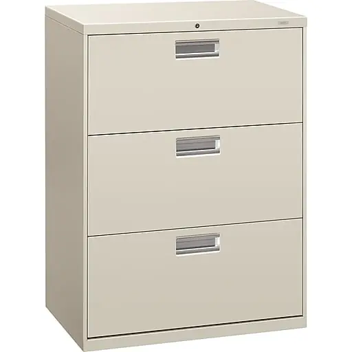 Reduced Price HON Brigade 600 Series H673 3-Drawer Lateral File Cabinet, Locking, Letter/Legal, Light Gray, 30\\