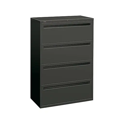 Next Day Delivery HON Brigade 700 Series 4-Drawer Lateral File Cabinet, Locking, Charcoal, Letter/Legal, 36\\