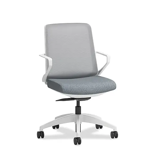 Mega Sale HON Cliq Polyester Swivel Task Chair, White/Apex 25 (HONCLQIFAPX25DW)