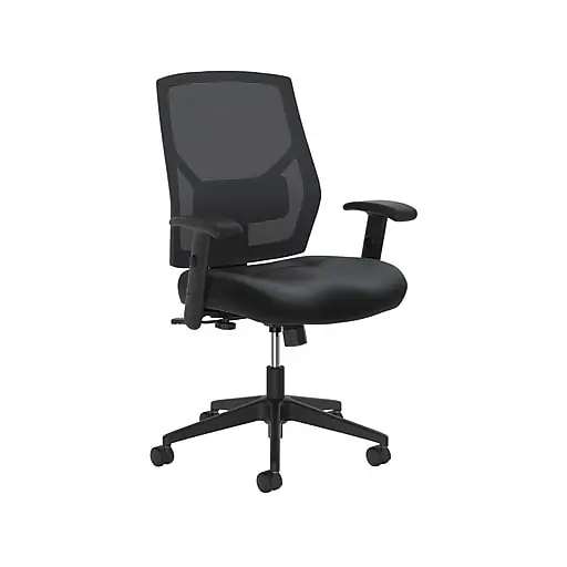 Free Delivery HON Crio High-Back Task Chair, Mesh Back, Adjustable Arms, Adjustable Lumbar, Black Leather (BSXVL581SB11T)