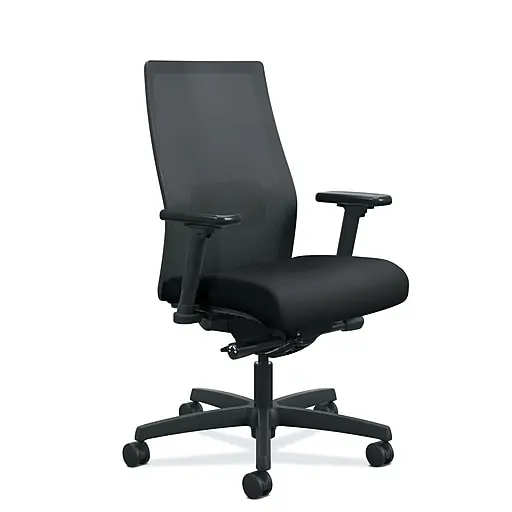 Deal HON Ignition 2.0 Mesh/Fabric Computer and Desk Chair, Black (HONI2M2AMLC10TK)
