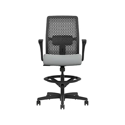 HON Ignition 2.0 ReActiv Back Vinyl Drafting Chair with Footrest and Lumbar Support, Black/Gray (HITSRA.S0.A.H.0S.SX39.BL.SB.T) Latest
