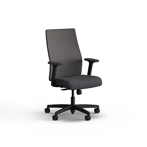 Top Pick HON Ignition 2.0 Vinyl/Mesh Swivel Task Chair, Basalt/Black (HIWMM.Y1.A.H.IM.SX23.BL.SB.T)