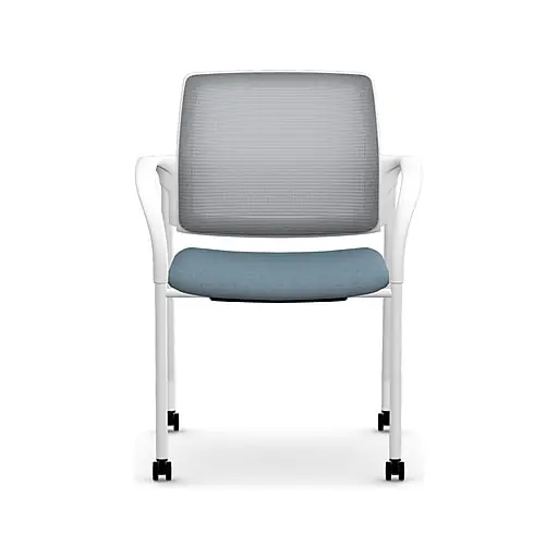 Fresh Stock HON Ignition Fabric/Mesh Multipurpose Stacking Chair, Carolina/Designer White (HIGS6.F.H.IF.HAML21.PK7)