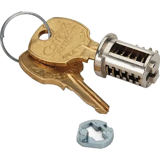 Modern HON Lock Core Kit for HON Locking File Cabinets and Pedestals, Chrome, 1/2\\