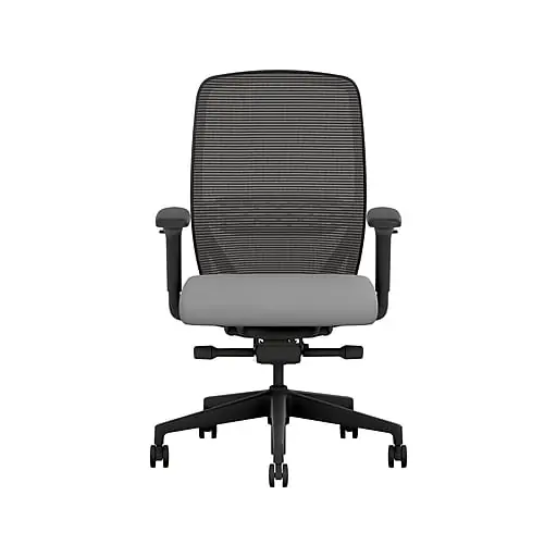 Top Rated HON Nucleus Fabric/Mesh Swivel Task Chair, Frost/Black (HNR1KD.Y2.STC.A.H.IM.CU22.BL.SB.T)
