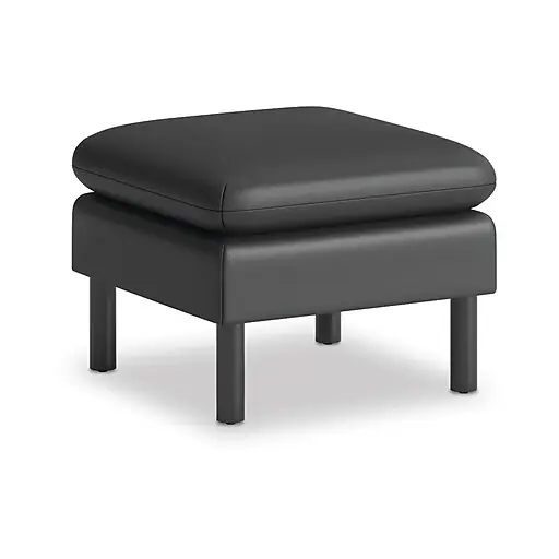 Premium HON Parkwyn Polyurethane Ottoman, Black (HVLVLOT.BLK01)