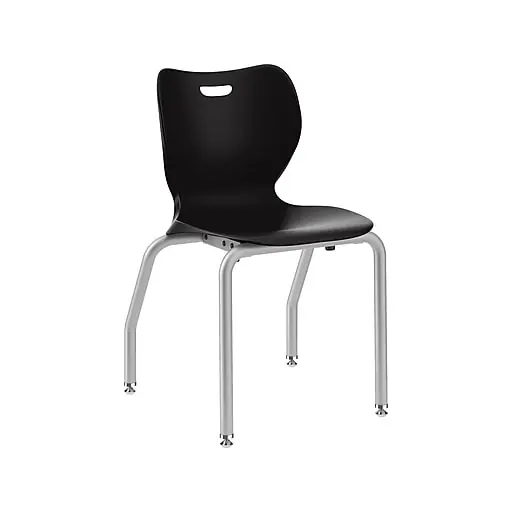 Buy Direct HON SmartLink 18”Student Stacking Chair, Polymer, Onyx/Platinum, 4 Per Carton (HONSL4L18EONP)