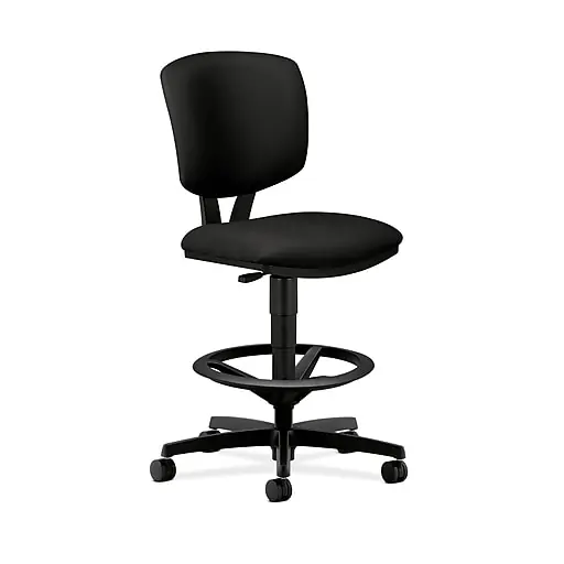 HON Volt Armless Fabric Drafting Chair with Backrest, Black (HON5725HCU10T) Certified